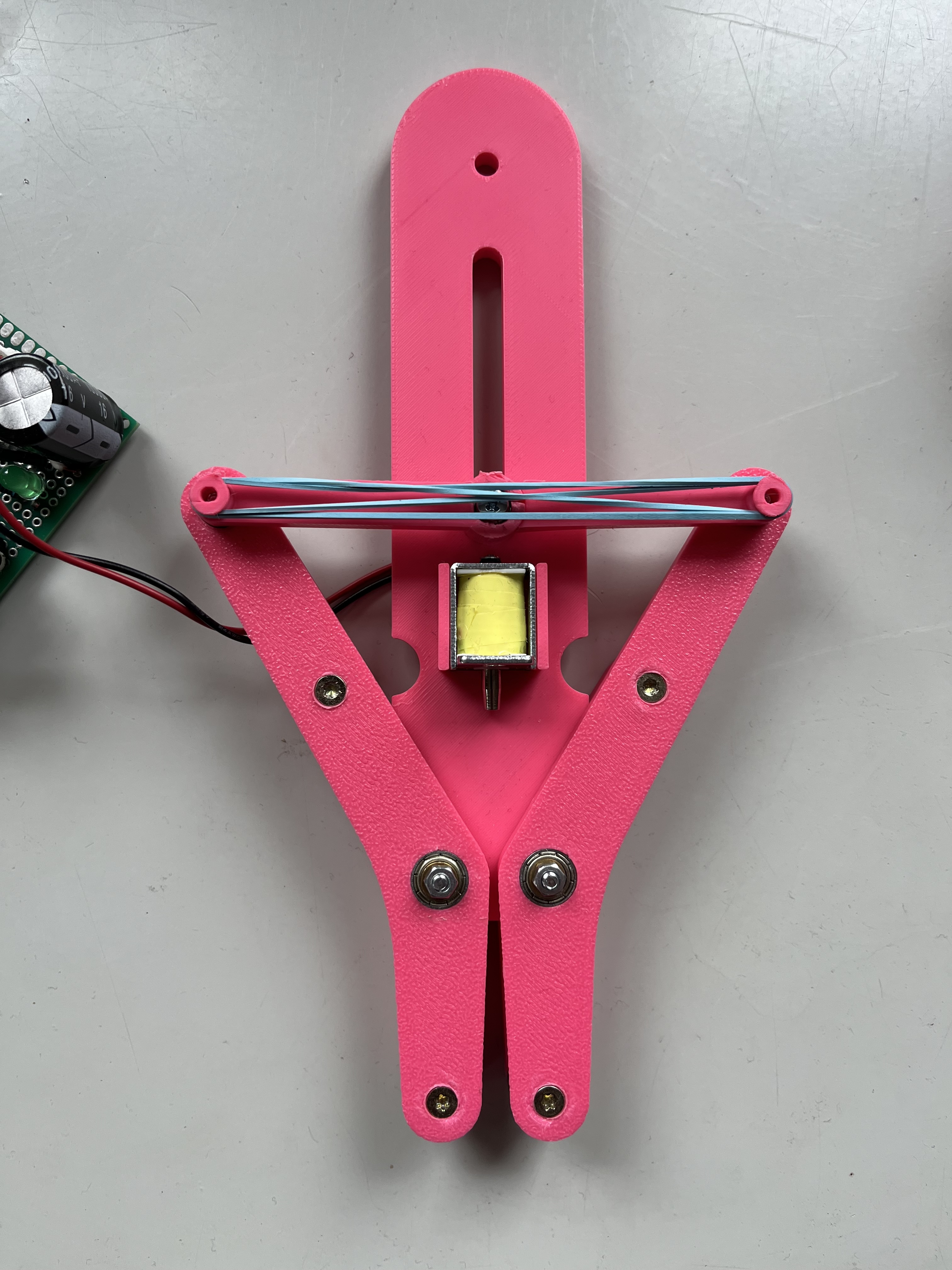 3D printed solenoid release mechanism prototype